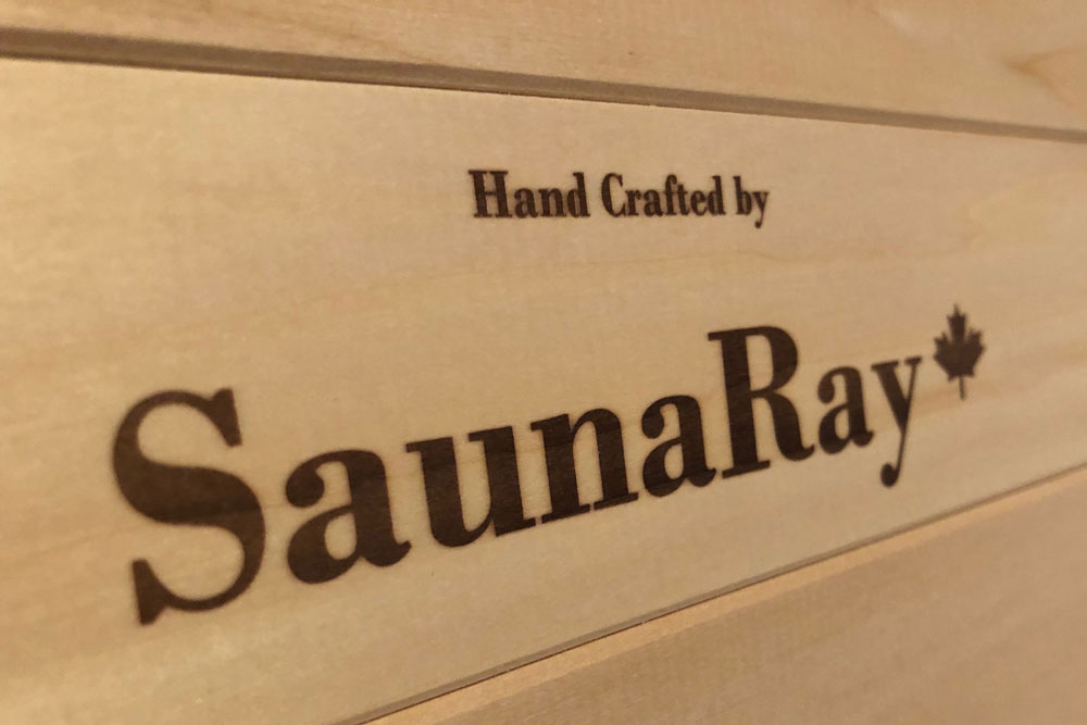 SaunaRay real basswood infrared sauna logo