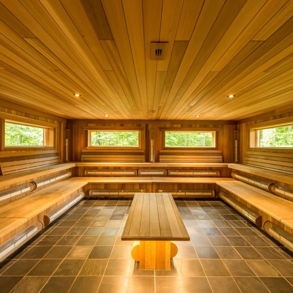 A picture of the custom infrared sauna built at Scandinave